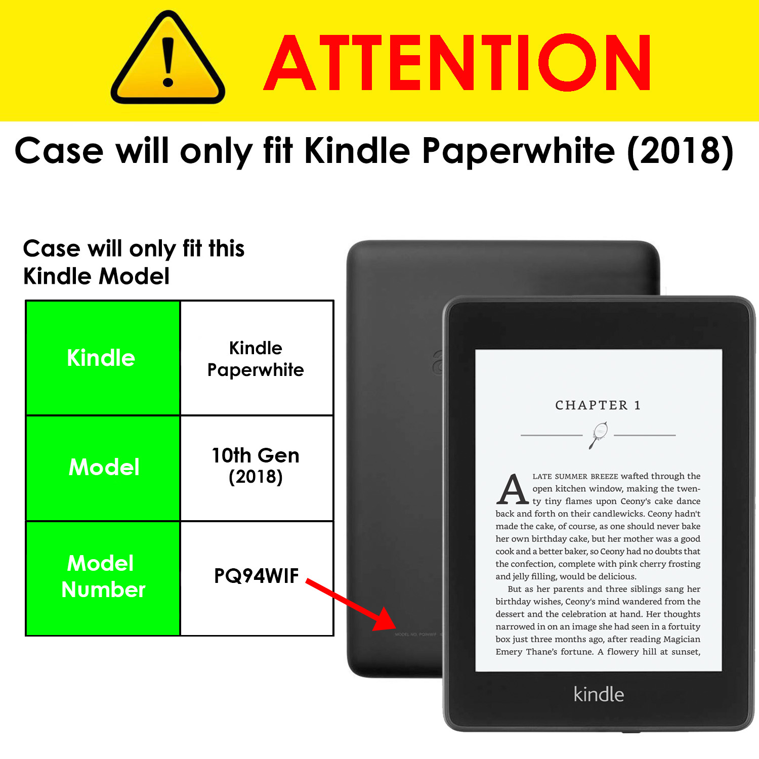 Kindle Paperwhite 2018 Case Smart Protective Cover Case Slim